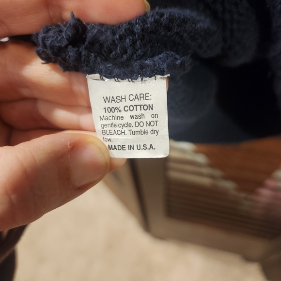 Tailor B. Moss Dark Blue Flag Crewneck Sweater - Picture 4 of 4